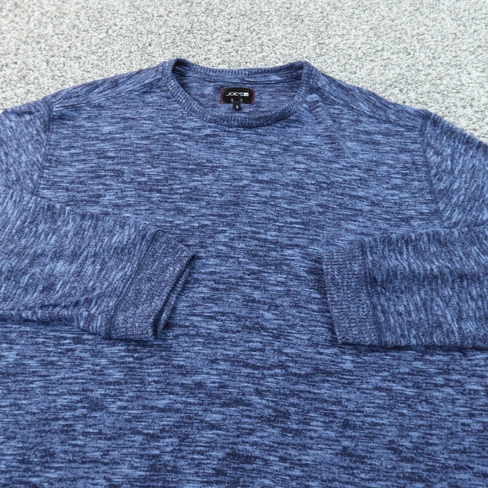 Joes Sweater Mens L Blue Heather Marl‎ Knit Pullover Crewneck Sweatshirt Stretch